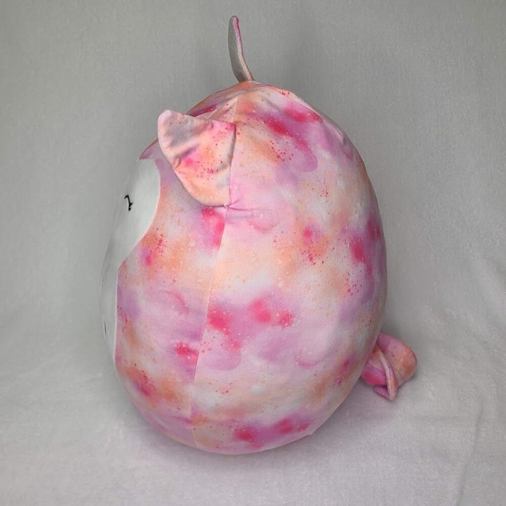 18 Inch Squishmallow Tazlow The Owl Tie Dye Pink Sparkly Ears Gold Accents - Picture 5 of 10